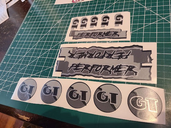 BMX GT PERFORMER DECAL SET 86 87 88 89