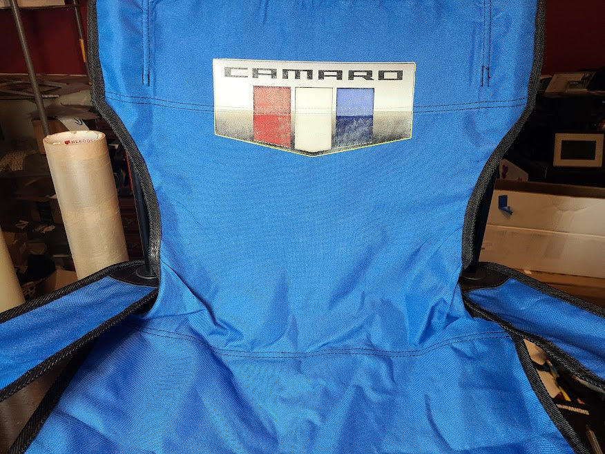 CHEVROLET CAMARO FOLDING CUSTOM CAR SHOW CHAIR