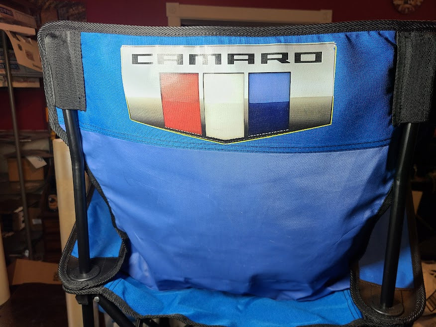 CHEVROLET CAMARO FOLDING CUSTOM CAR SHOW CHAIR