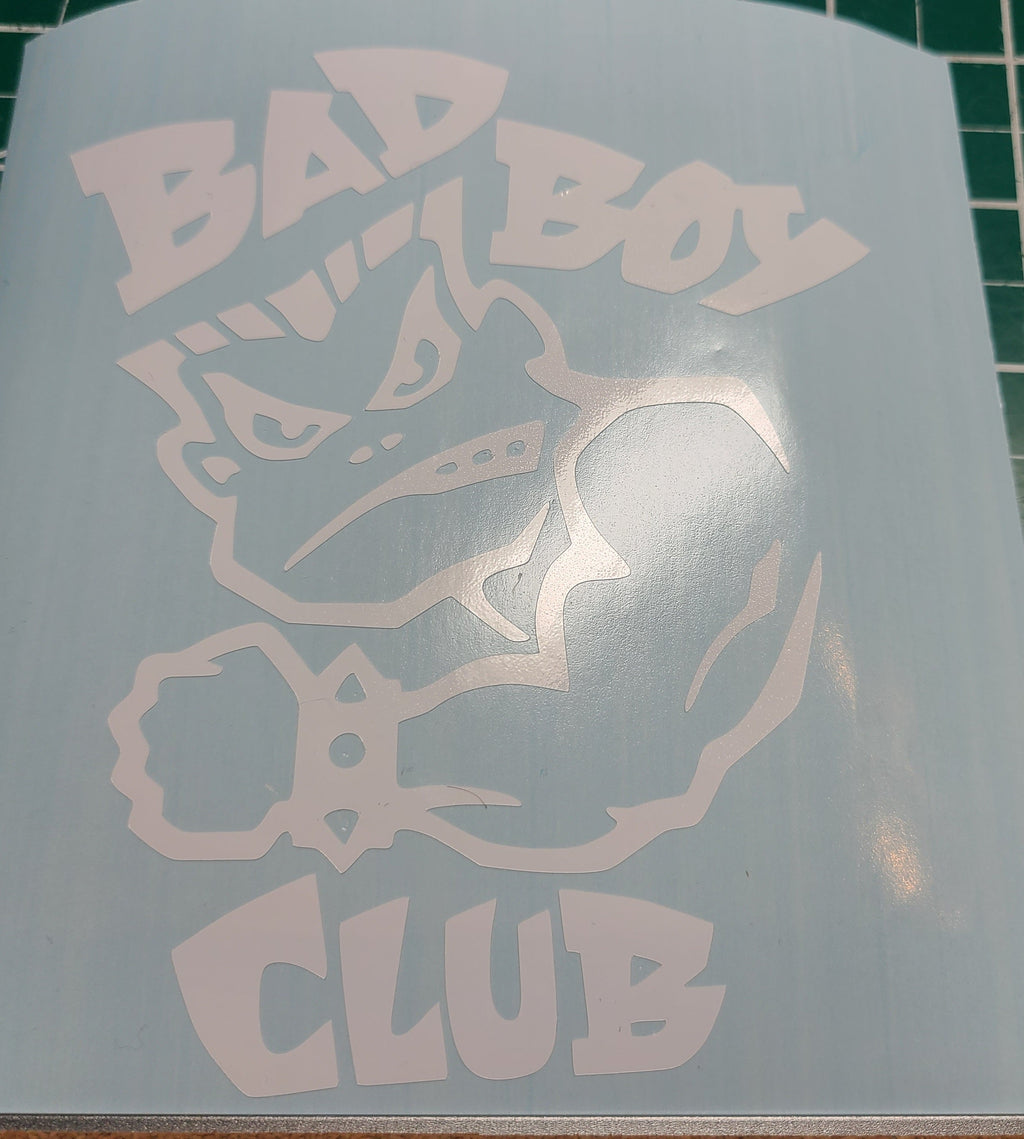 BAD BOY CLUB LOGO WITH TEXT VINYL STICKER DECAL