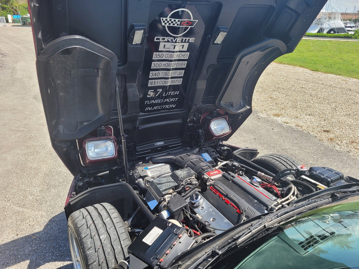 C4 Corvette 1984-1996 under hood Performance Specification DECAL