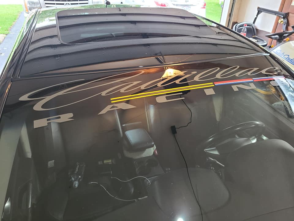 CADILLAC RACING WINDSHIELD DECAL BANNER VINYL STICKER