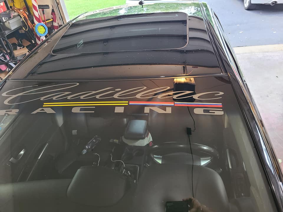 CADILLAC RACING WINDSHIELD DECAL BANNER VINYL STICKER