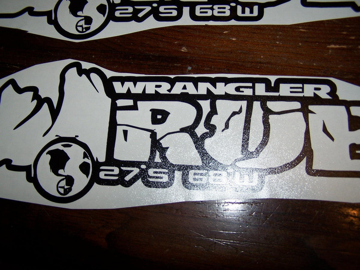 JEEP RUBICON WRANGLER OFF ROAD HOOD DECAL SET