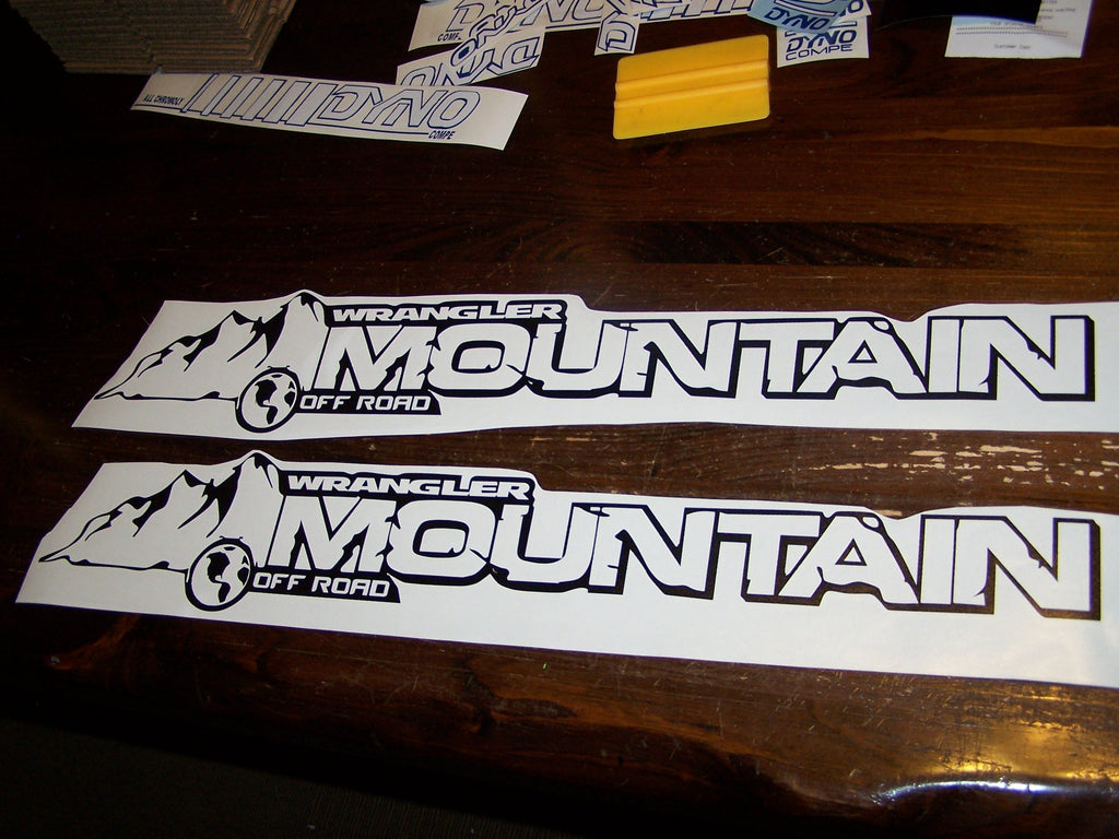 JEEP WRANGLER MOUNTAIN OFF ROAD HOOD DECAL SET