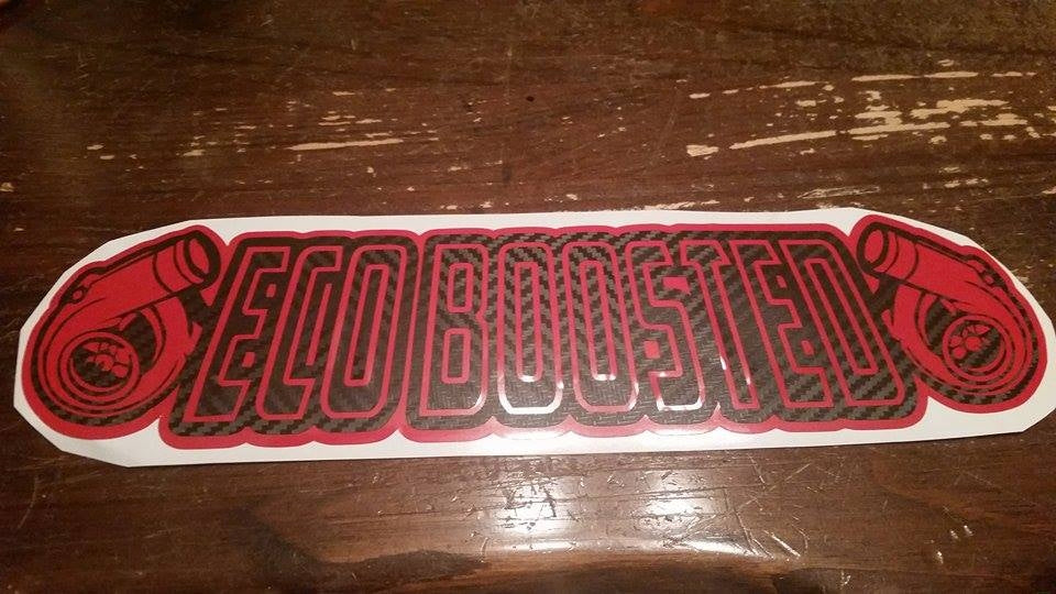 ECOBOOSTED VINYL DECAL STICKER CHOOSE COLORS & SIZE