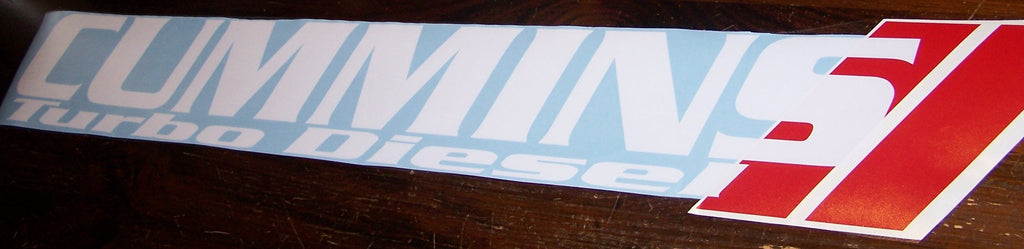 CUMMINS TURBO DIESEL WINDSHIELD DECAL CHOOSE SIZE & 2 COLORS