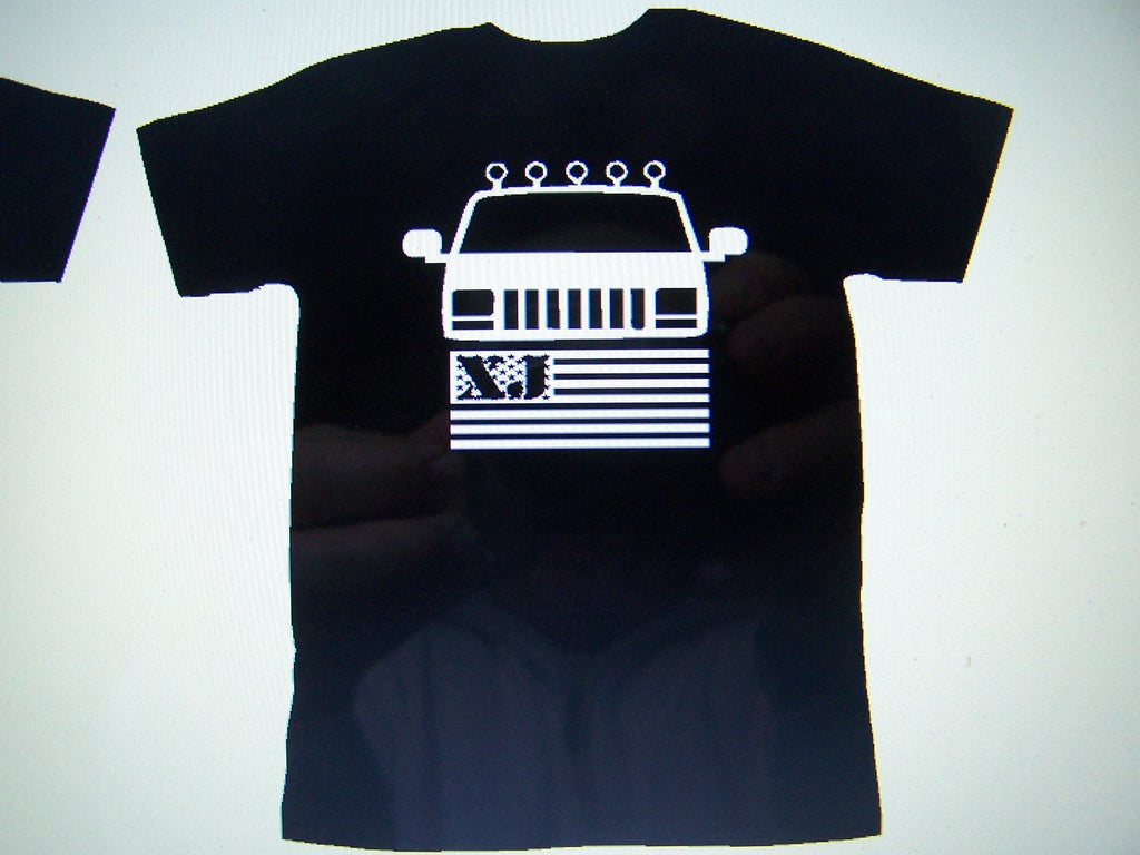 JEEP CHEROKEE XJ FLAG LOGO T-SHIRT CHOOSE SIZE AND COLOR