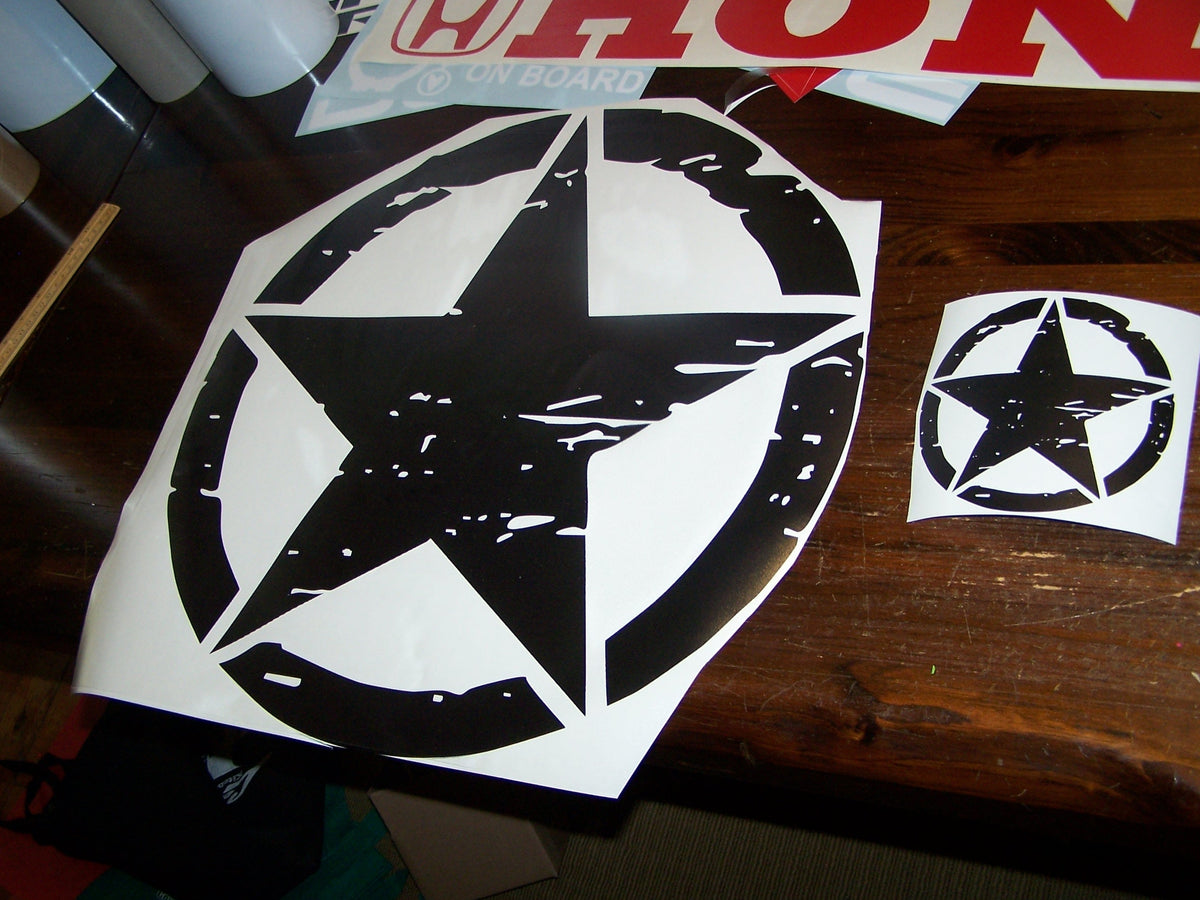 JEEP FREEDOM EDITION OSCAR MIKE STAR HOOD & QUARTER DECAL SET