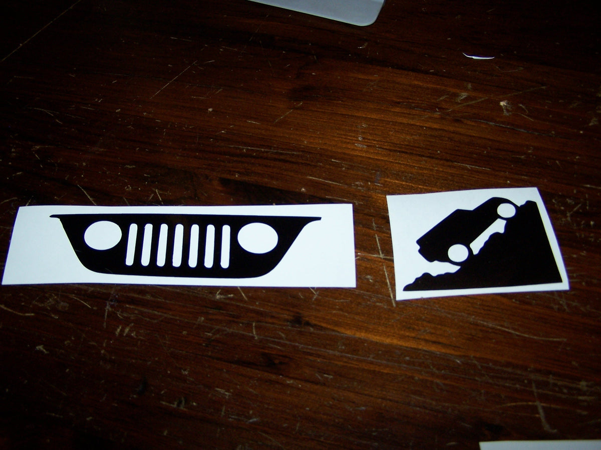 JEEP CORNER AND CENTER WINDSHIELD DECAL VINYL STICKER