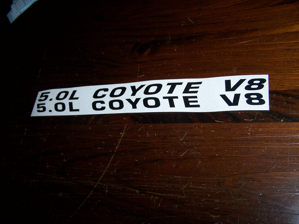 5.0L COYOTE V8 HOOD SCOOP DECAL SET OF 2