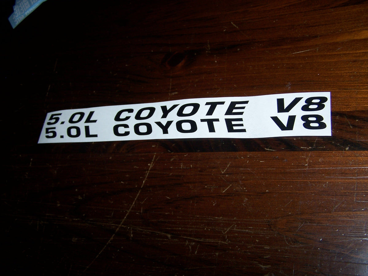 5.0L COYOTE V8 HOOD SCOOP DECAL SET OF 2