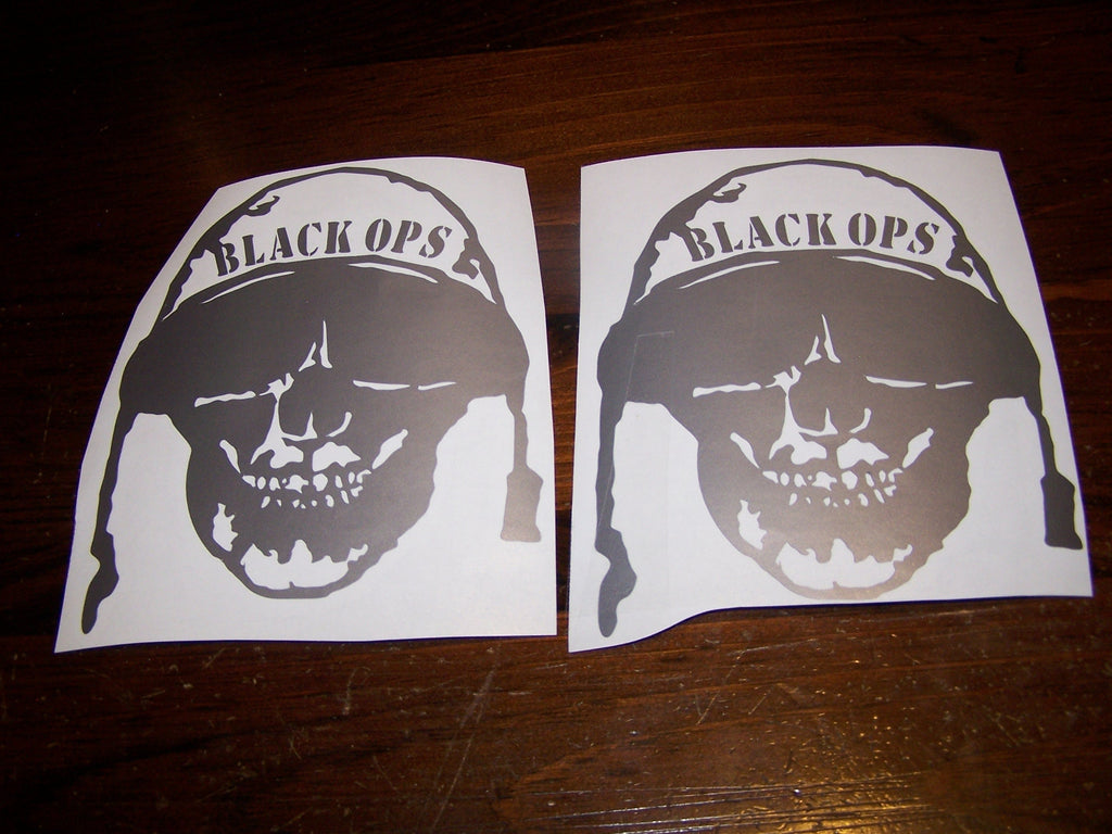 BLACK OPS SKULL DECAL SET OF 2 CALL OF DUTY