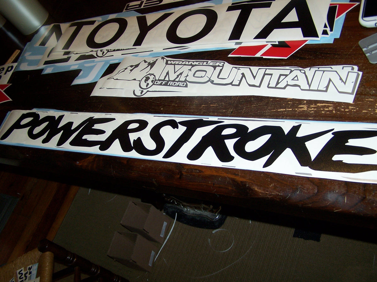 POWERSTROKE WINDSHIELD WINDOW VINYL DECAL CHOOSE SIZE & COLOR