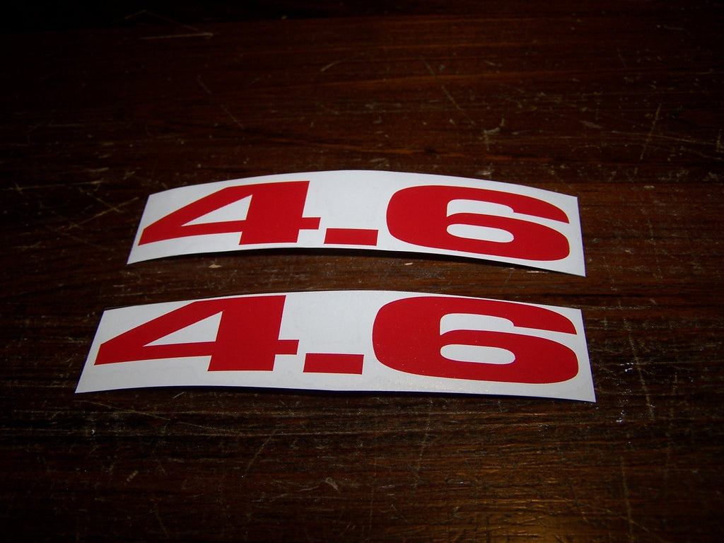 4.6 FENDER TRUNK HOOD SCOOP VALVE COVER VINYL DECAL SET