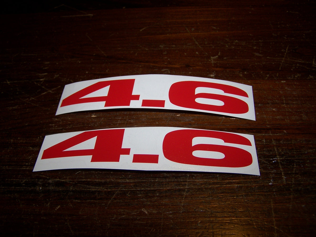 4.6 FENDER TRUNK HOOD SCOOP VALVE COVER VINYL DECAL SET