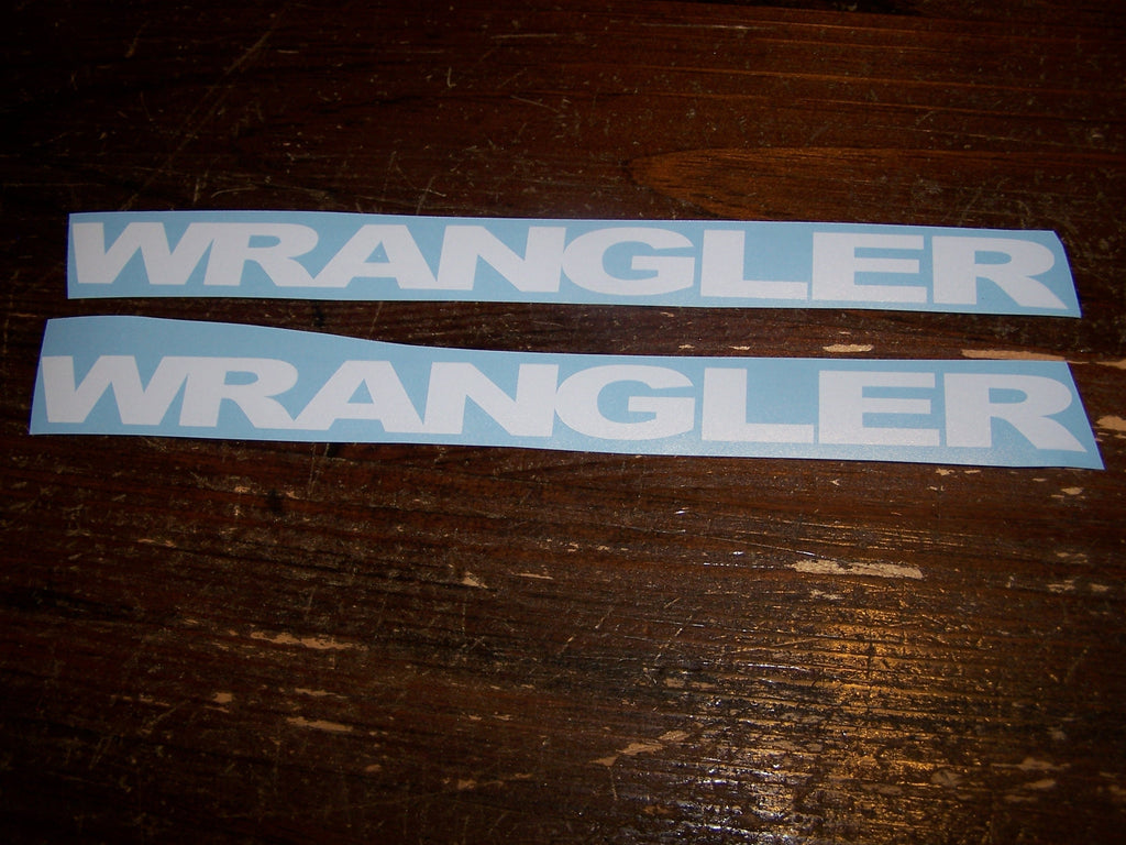 JEEP WRANGLER FENDER VINYL DECAL SET OF 2 YJ JK TJ CHOOSE COLOR