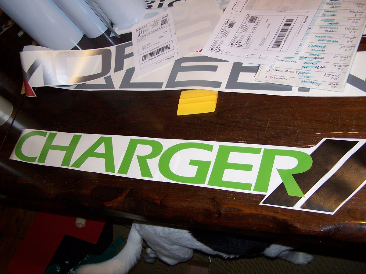 CHARGER WINDSHIELD DECAL BANNER CHOOSE 2 COLORS AND SIZE
