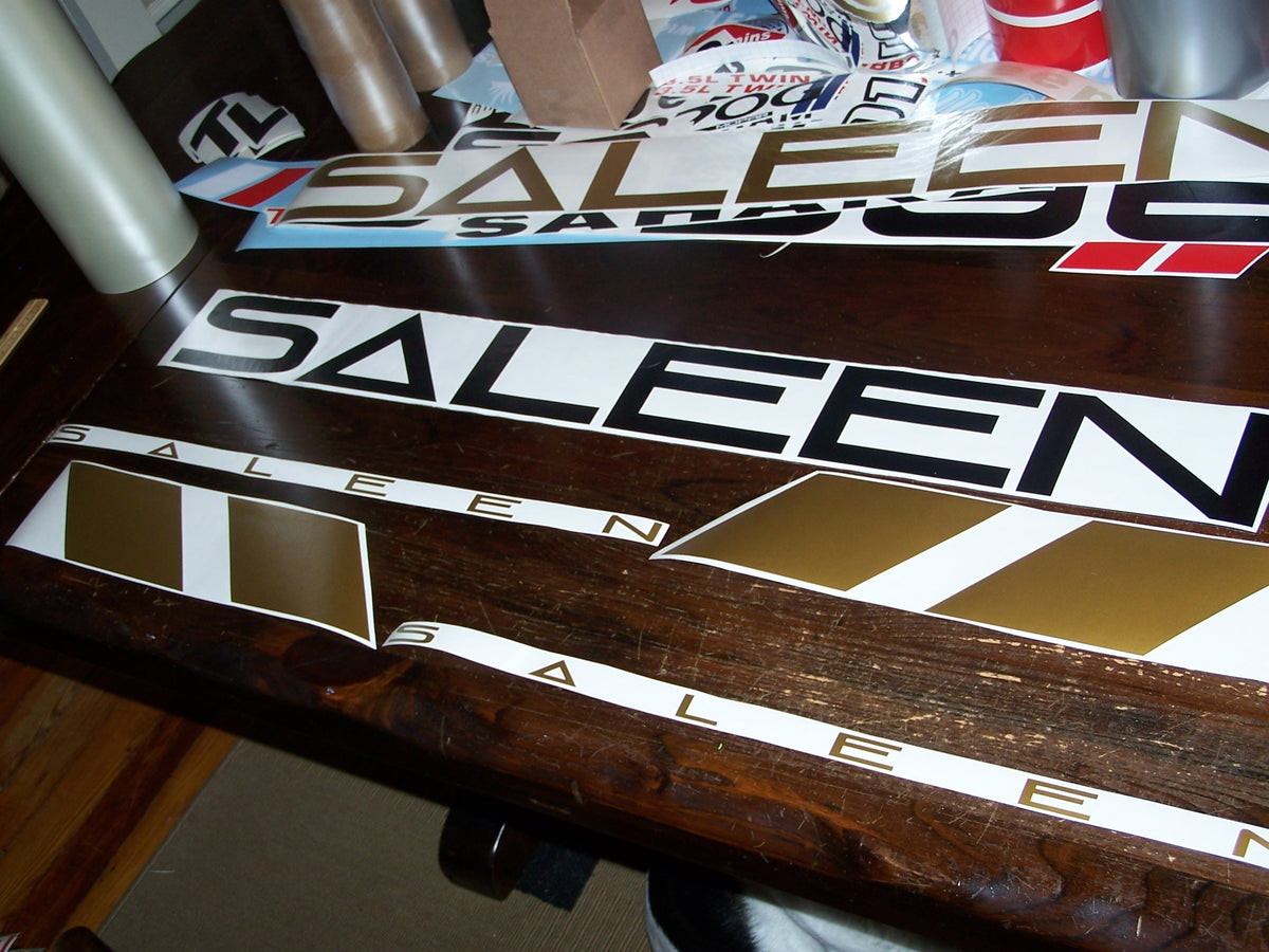 SALEEN MUSTANG WINDSHIELD & DOOR KIT WITH CEVRON STRIPES