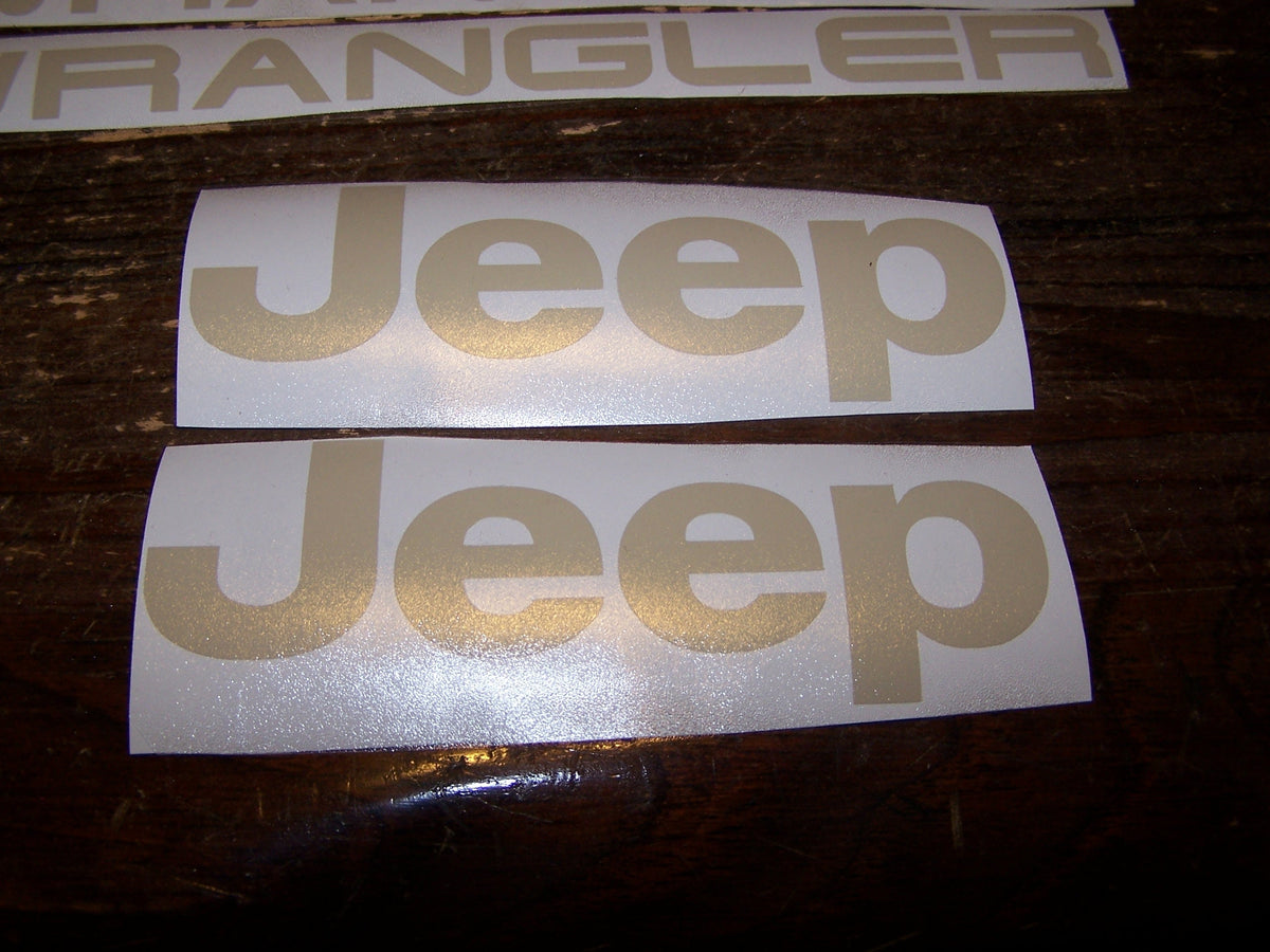 JEEP CUSTOM SIZE DECAL STICKER SET OF 2 WRANGLER RUBICON TJ JK