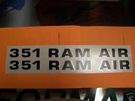 351 RAM AIR HOOD VINYL DECAL STICKER SET FOR 1971-73 MUSTANG