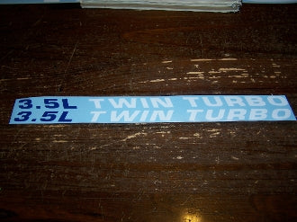 3.5L TWIN TURBO HOOD DECAL SET OF 2 CHOOSE 2 COLORS