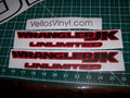 JEEP WRANGLER JK 2018 UNLIMITED FENDER VINYL DECAL SET OF 2