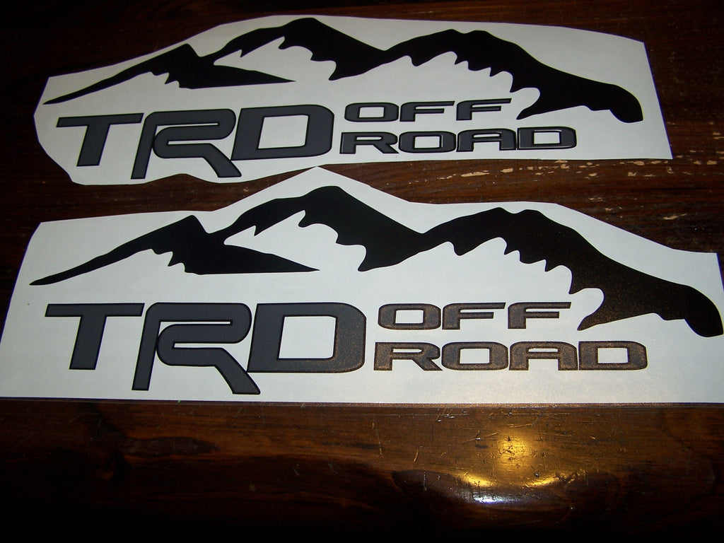 TRD OFF ROAD BEDSIDE / WINDOW STICKER VINYL DECAL SET OF 2
