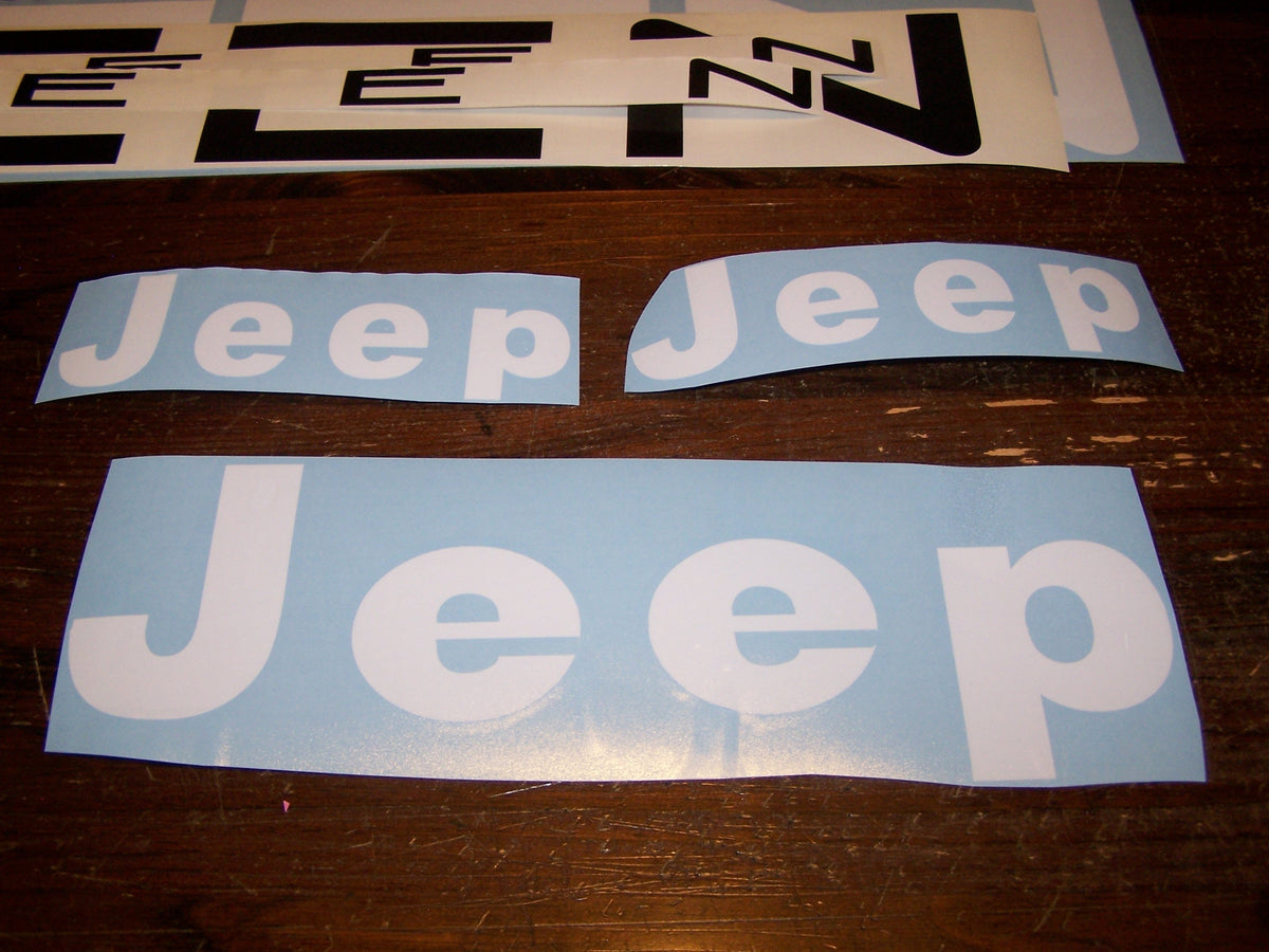 1975-86 JEEP CJ TAILGATE & FENDER VINYL DECAL KIT CJ7 SCRAMBLER