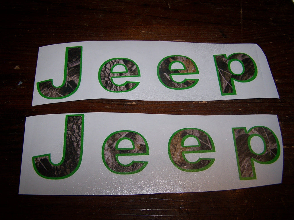 JEEP FENDER DECAL SET WRANGLER CJ YJ SCRAMBLER CHOOSE 2 COLORS