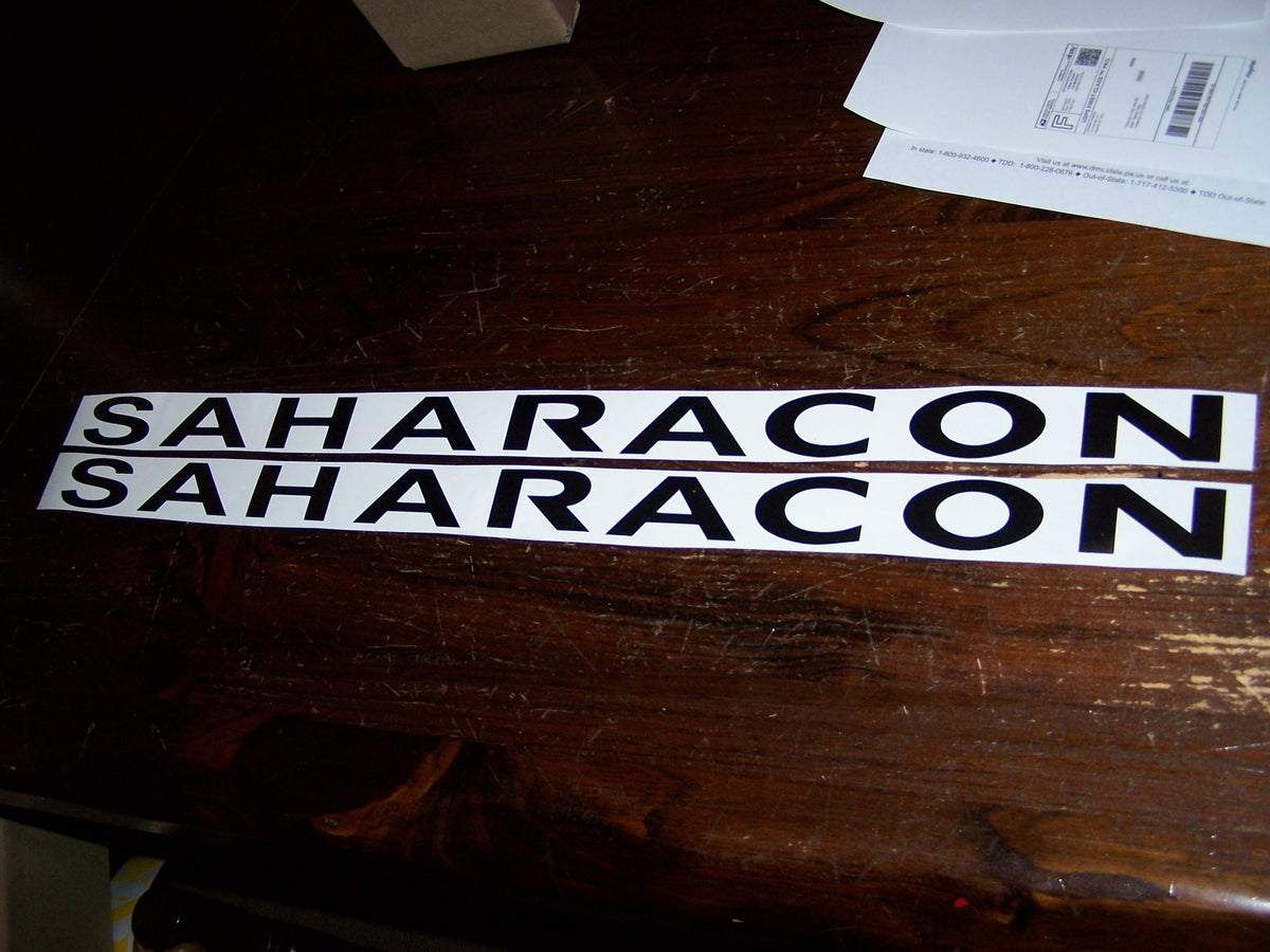 JEEP WRANGLER SAHARACON HOOD VINYL DECAL SET JK TJ JKU