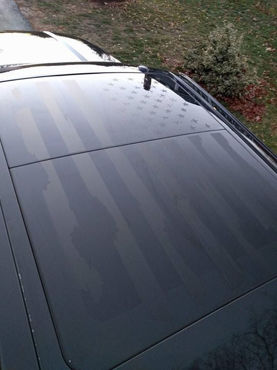 DODGE RAM 2019 2020 DISTRESSED FLAG PANORAMIC SUNROOF DECAL