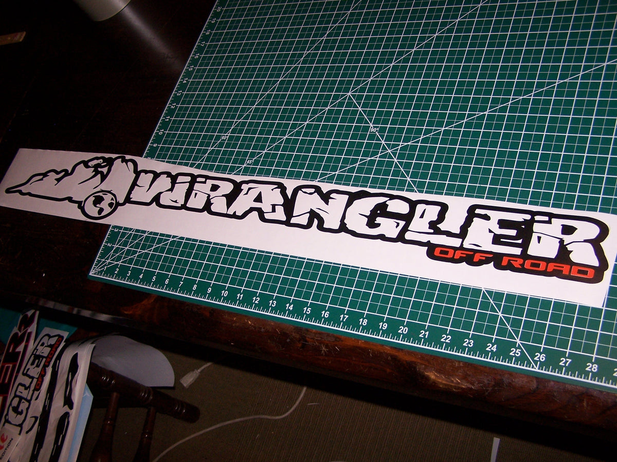JEEP WRANGLER OFF ROAD WINDSHIELD VINYL DECAL STICKER BANNER