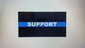 POLICE & LAW ENFORCEMENT SUPPORT BLUE LINE DECAL