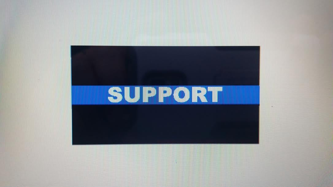 POLICE & LAW ENFORCEMENT SUPPORT BLUE LINE DECAL