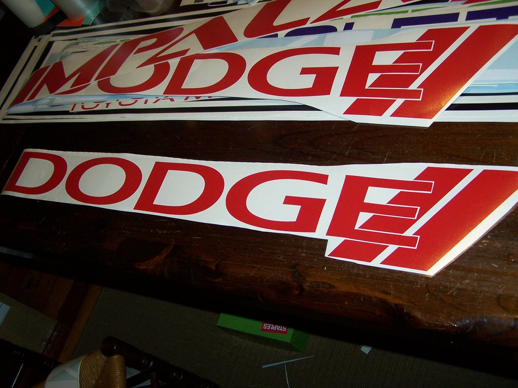 DODGE WINDSHIELD BANNER NEW LOGO CHOOSE COLORS & SIZE