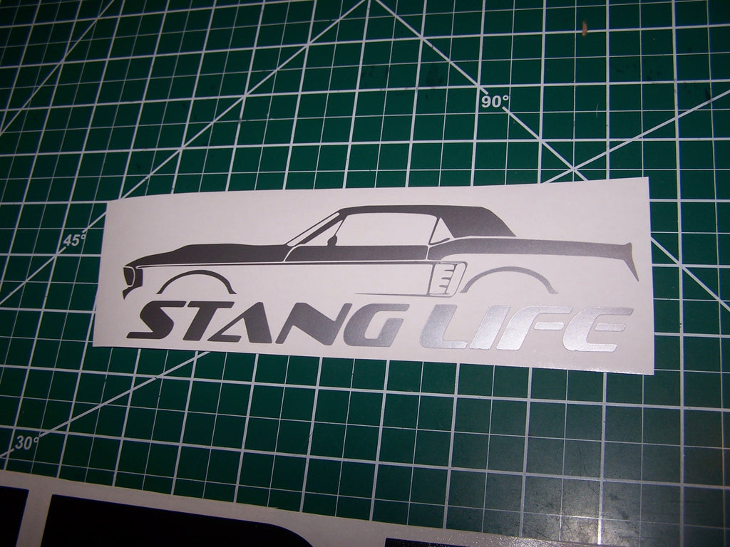STANG LIFE WINDOW BANNER STICKER DECAL CHOOSE COLOR