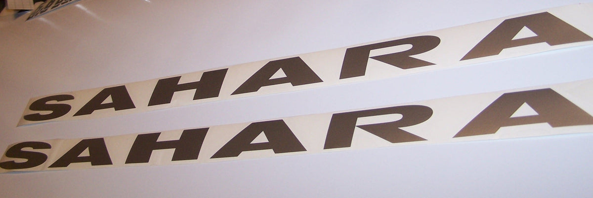 JEEP SAHARA HOOD VINYL DECAL STICKER SET OF 2