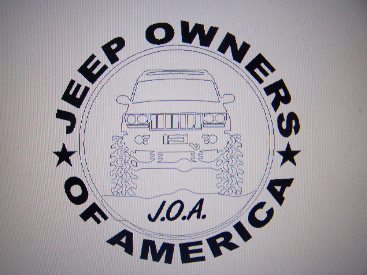 JEEP OWNERS OF AMERICA MEMBERS WJ VINYL DECAL STICKER