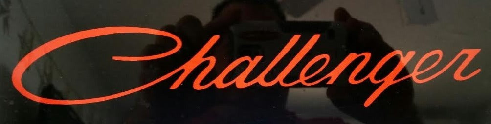 CHALLENGER WINDSHIELD DECAL BANNER CHOOSE SIZE & COLOR/COLORS