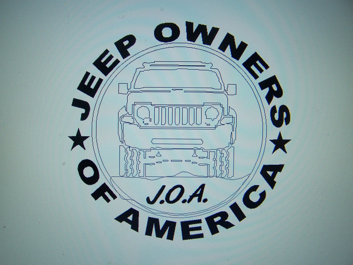 JEEP OWNERS OF AMERICA MEMBERS LIBERTY KK VINYL DECAL STICKER