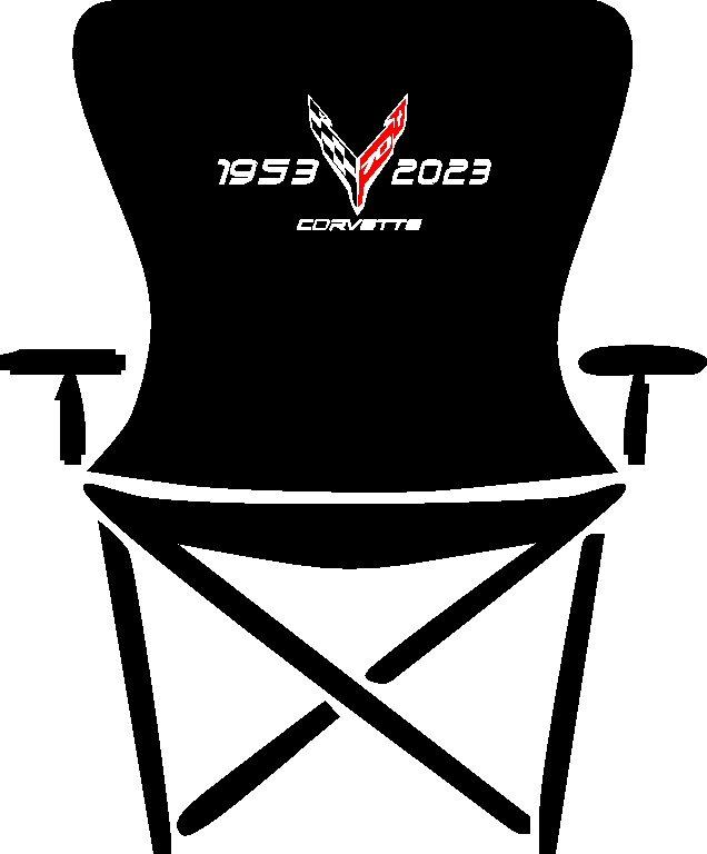 CORVETTE C8 FOLDING CUSTOM CAR SHOW CHAIR