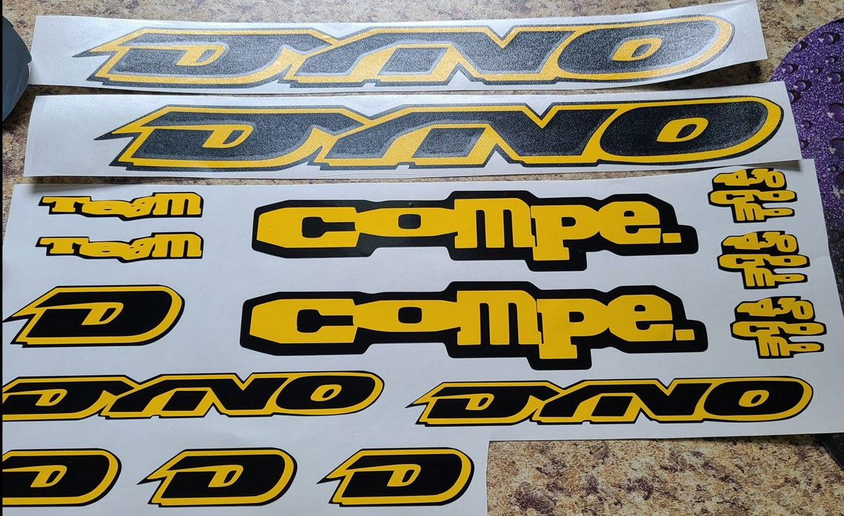 DYNO COMPE TEAM MODEL DECAL SET 1994 1995 VINTAGE BMX