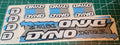 DYNO DETOUR DECAL SET 86 87 88 89 VINTAGE BMX GRAY & LIGHT BLUE