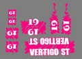 GT VERTIGO ST DECAL SET 1988 VINTAGE BMX