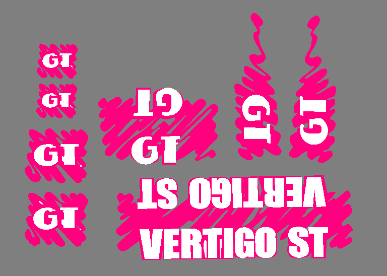 GT VERTIGO ST DECAL SET 1988 VINTAGE BMX