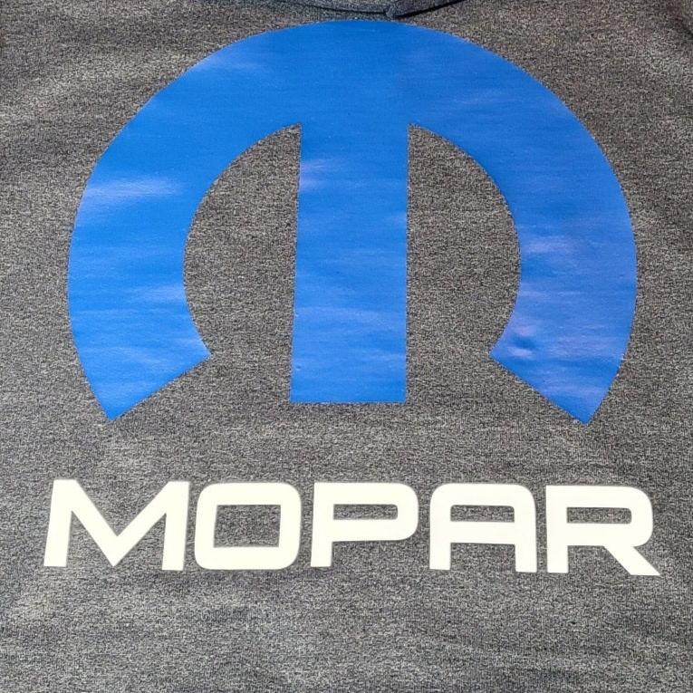 MOPAR T-SHIRT, HOODIE. CREW NECK SWEATSHIRT, POLO, DRI FIT T-SHIRT, SOFT-STYLE