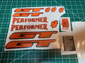 BMX GT PERFORMER DECAL SET 1995 1996