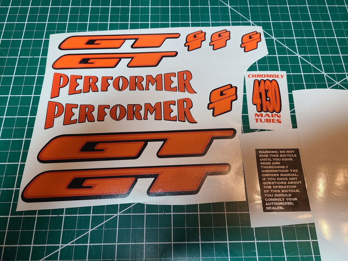 BMX GT PERFORMER DECAL SET 1995 1996