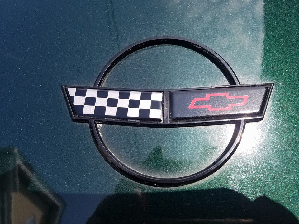 CORVETTE C4 HOOD AND FUEL DOOR EMBLEM OVERLAY DECAL 1991-1996